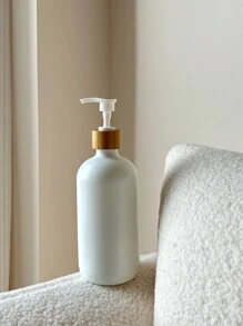 2pcs White Glass Dispenser Bottles For Large Capacity Hand Wash, Shampoo, Shower Gel, Soap Liquid, Lotion, Empty Bottle - White - View 7