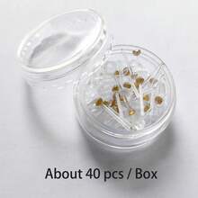 1 Box Pretty Hypoallergenic Inlaid Rhinestone Ear Stick Earrings On Plastic Posts About 14mm Clear Invisible Ear Bar Suitable For Women's Daily Wear - Clear - View 3