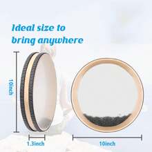 海洋鼓,10"海浪鼓可用於冥想和放鬆,自然色彩雨鼓可紓解壓力,音樂療癒樂器海洋聲音鼓可用於整體治療 - 木質色 - 查看 3