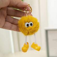 1 件組女士可愛毛絨精靈鑰匙扣,適合約會、節日季節 - 彩色 - 查看 4