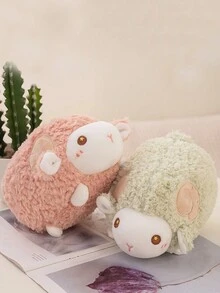 Bobbybear 可愛甜美小羊羔毛絨玩具羊抱枕創意羊玩偶家居裝飾生日禮物 - 粉色 - 查看 7