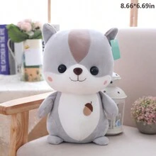 1pc Squirrel Plush Toy Stuffed Animal Rat Doll Soft Mouse Teenager's Gift - Grey - View 1