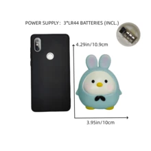 1入組藍色pvc材質暖色光電企鵝夜燈,ins風格,適合兒童臥室、書房、客廳桌面裝飾 - 藍色 - 查看 9