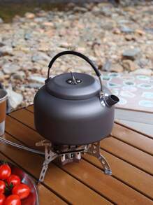 戶外露營燒水壺,家用露營鋁壺,登山攜帶茶壺 - 深灰色 - 查看 6