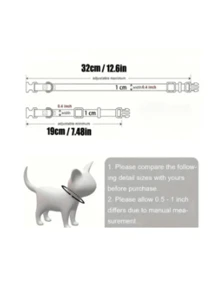 12 Dog Footprints Dog Collar Patch Bell Collar Cat Color Buckle Collar Lots In Stock - Multicolor - View 4