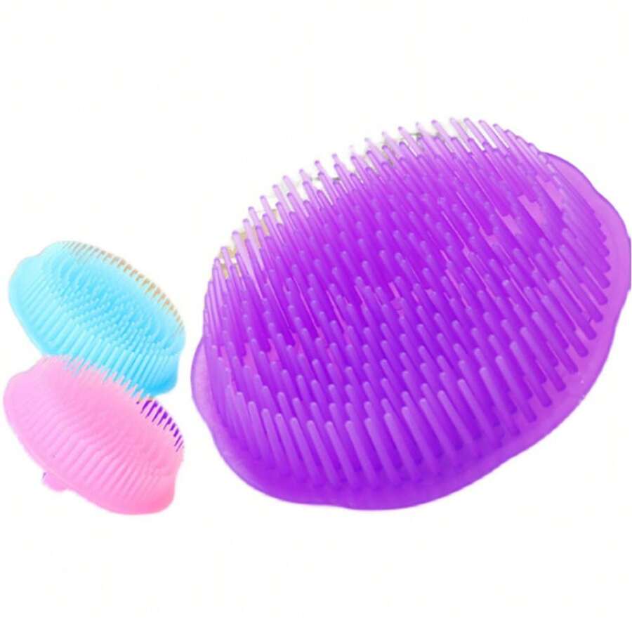 Home Use Scalp Cleaning Shampoo Brush - Purple - View 1