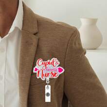 1入情人節徽章卡卷收納盒，心型箭矢信封假期護士卡卷收納盒，針式收納盒 - 白色 - 查看 3