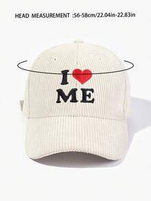 1頂貝雷帽，帽子上綉有「I Love Me」字樣，採用灰色灰色平鋪針織物，適合戶外休閒假期 - 米色 - 查看 6