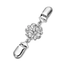 Vintage Hollow Out Flower Collar Clip For Women, Sweater, Scarf, Silk Scarf, Brooch, Collar, Alligator Hair Clip, Anti Light Exposure Brooch - Deer008 - View 1