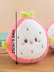 1個創意柔軟的火龍果形狀毛絨玩偶,作為兒童假期禮物 - 白色 - 查看 2