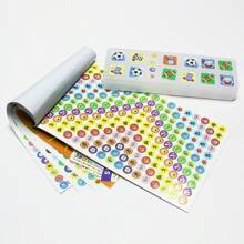 1 6頁 1000貼紙精選貼紙書,多種球類主題培養教育diy自粘涂鴉貼紙禮品 - 彩色 - 查看 6