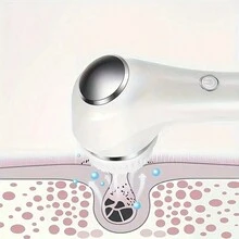 3合1矽膠潔面刷,3種刷頭,可充電多功能清潔按摩洗臉刷,適用於家用 - 白色 - 查看 7