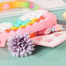 1pc Rainbow & Cloud Shaped Silicone Coin Purse Crossbody Bag, Lovely Cartoon Children Bag & Stress Relief Puzzle Toy - Multicolor - View 5