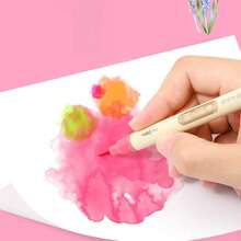 6pcs/1set, Mark Pen, Double Headed Color Pen, Water-Based Pen. Students Use Hook Lines To Draw Lines, Marks, And Watercolor Pens - Red - View 6