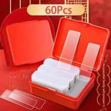 60pcs Chinese Couplets Stickers Wall Decoration Transparent Double-Sided Adhesive Tape Included - White - View 1