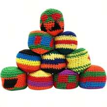 3pcs Colorful Crochet Geometric Pattern Hacky Sack - Perfect Indoor/Outdoor Toy For Parent-Child Interaction! - Multicolor - View 8