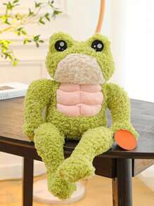 35公分毛絨肌肉青蛙填充玩具 - 綠色 - 查看 1