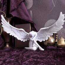 1pc Figure & Wing Shaped Decoration Craft Best - White - View 1