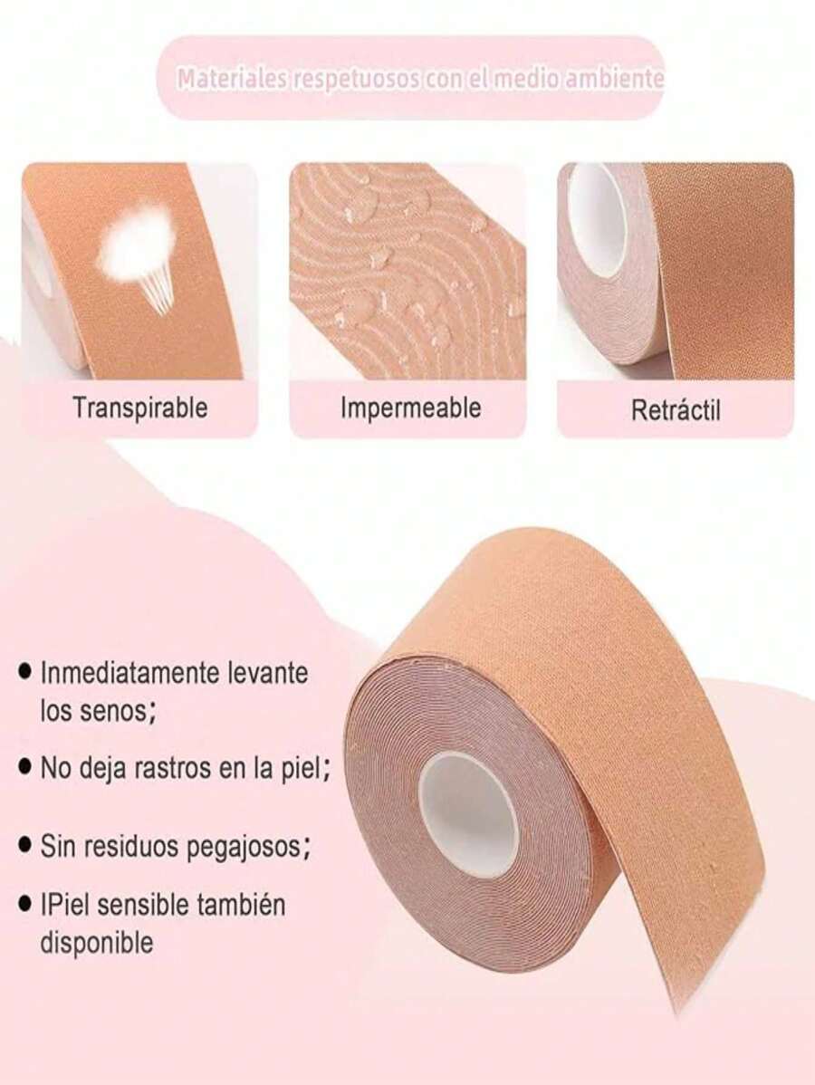 Cinta Levanta Busto Invisible Push Up Cinta - Rosa Pálido - Ver 1