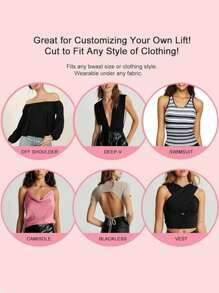 Cinta Levanta Busto Invisible Push Up Cinta - Rosa Pálido - Ver 8