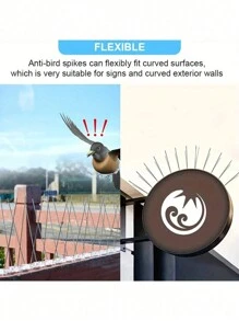 12入組防鳥刺,防止鳥害,適用於家庭花園,尤其適用於戶外屋頂/陽台/果園和家庭使用 - 銀色 - 查看 2