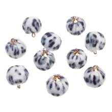 20pcs 1.5cm 8-Color Leopard Print Faux Mink Fur Pom Pom Pendant For Diy Earrings, Necklace And Craft Making - 20pcs - View 19