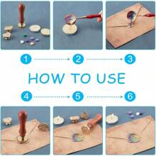 1 Miếng Truyền thống Medieval Con dấu bằng sáp Với Chữ cái đầu tiên & Đồng Đầu , DIY Đồ trang trí - 1PC - Xem 6