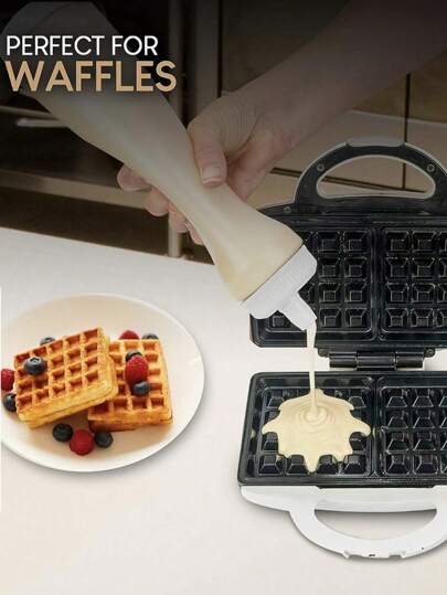 Dispensador De Masa Para Panqueques, 1 Unidad, 700ml, Botella De Pastelería Para Helado, Mezclador De Masa Para Panqueques, Pluma Vertedora, Dispensador De Crepes Y Gofres, Utensilios Para Hornear