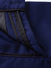 Tween Boys Suits 3-Pieces Suit Set Toddler Tuxedos Dresswear Ring Bearer Outfit Wedding Vest Pants Straps Formal Suits For Kids Navy Blue Size 4-16Y - Navy Blue - View 6