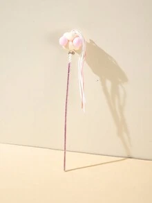 仙女棒貓逗趣棒逗貓玩具流蘇毛球寵物互動 - 彩色 - 查看 7