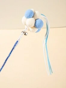 仙女棒貓逗趣棒逗貓玩具流蘇毛球寵物互動 - 彩色 - 查看 9
