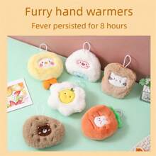 便攜式小型替換芯片暖手器,可愛蓬鬆自發熱手提暖手器 - 小雞 - 查看 4