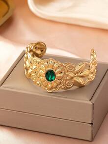 1入經典精美的中空翅膀、花朵、葉子、心形和線條裝飾多層手鏈,適用於女性宴會和儀式場合和禮物 - 線條 - 查看 19