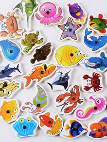 1入木製磁力釣魚遊戲，適用於3-6歲男女童，釣魚遊戲 - 彩色 - 查看 4