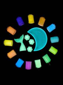 30g/bottle Long-lasting High-luminance Luminous Powder For Epoxy Resin & Crystal Crafts, 13 Colors Water/oil Resistant Fluorescent Pigment Diy Jewelry Making Accessories - Multicolor - View 6