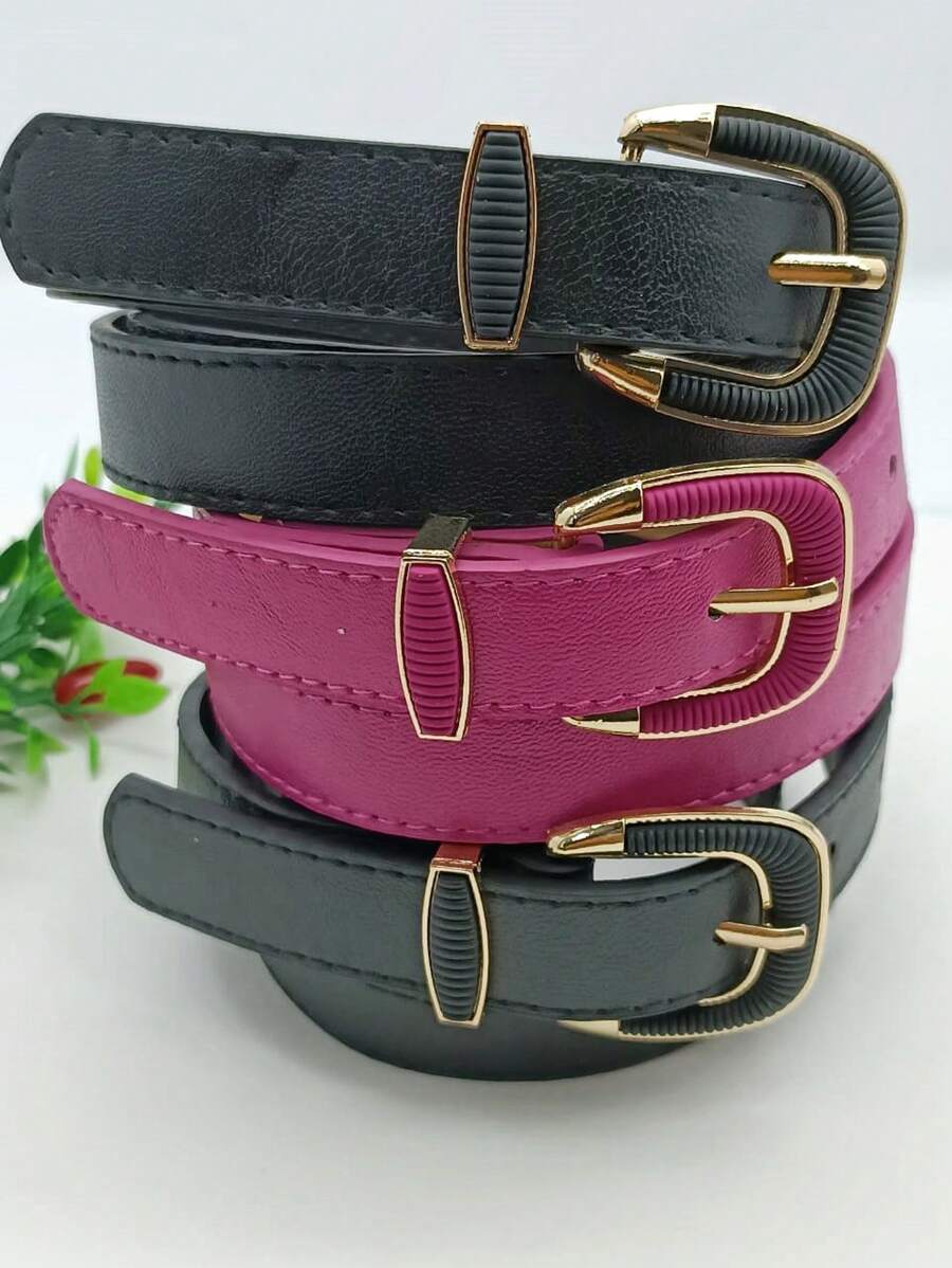 Women Belts - 黑色 - 查看 1