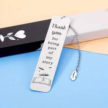 1入不銹鋼書籤,女性書迷神經機敏的書簽配有流蘇,適用於生日、聖誕節禮物、女性朋友、非常要好的朋友、她的辣讀者、書蟲、閱讀現在,書會禮品 - 銀色 - 查看 3