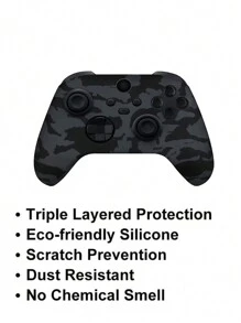 1 Pièce Peau En Silicone Camouflage, Accessoire De Jeu, Couverture Anti-poussière, Étui De Protection Étanche Par Transfert D'eau, Compatible Avec La Manette Xboxone Série S