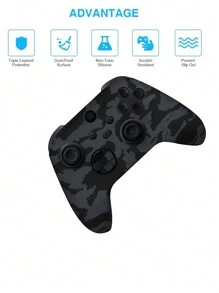 1 Pièce Peau En Silicone Camouflage, Accessoire De Jeu, Couverture Anti-poussière, Étui De Protection Étanche Par Transfert D'eau, Compatible Avec La Manette Xboxone Série S