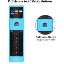 New Smart LCD LED TV Remote Control Silicon Protective Case, Shockproof Replacement Cover For Remote Control, Suitable For XRT136 Vizio - Black - View 3