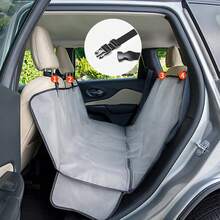 寵物汽車墊 - 後座犬用汽車墊 - 車後座犬用墊 - 車座套防污神器,讓您的汽車保持清潔、整潔和無異味 - 灰色 - 查看 8