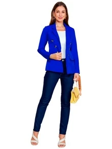 Women Blazers - Màu xanh lam - Xem 3