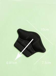 1 Pair Creative Design Heel Protectors - Black/White, Prevent Heel Slipping,Rubbing,Slipping, Moisture-Absorbing,Suitable For All Shoe Types - Black - View 4