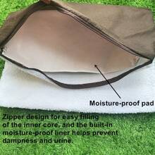 無內芯寵物墊,可自填充 墊子可拆卸、可清洗,具有一體式防潮隔熱墊,讓寵物使用柔軟舒適 適合體重不超過 5.5 公斤的寵物 - 白色 - 查看 3