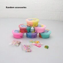 1Set 6 PCS Mini Mixed Color Slime Kit - 50ml/Bottle With Stickers And Box Packaging - Multicolor - View 10