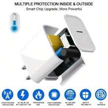 1-3 Pcs USB-C 20W Fast Charger, Compatible With IPhone Series, Suitable For Travel, Office, Dorm, And Home Adapter Nan Fast Charging