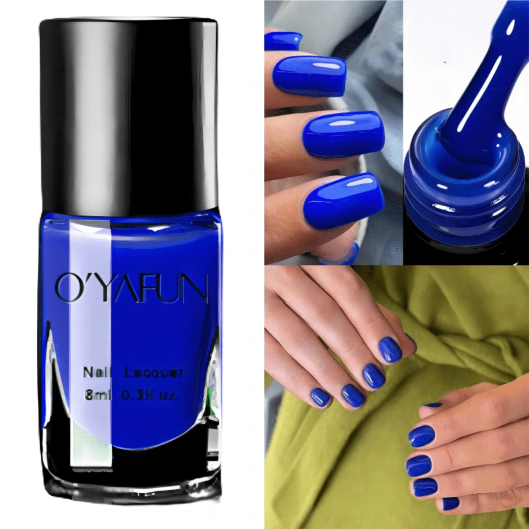 藍色水性指甲油,快干,持久,可揭去,快速乾燥,指甲保護劑 - 藍色 - 查看 1