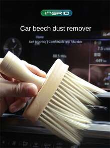 Cleaning Brush For Car Interior Air Conditioning Outlet, Soft Bristle Brush For Seats Gap Dust Removal, Computer Keyboard Cleaning Brush - Beige - View 1