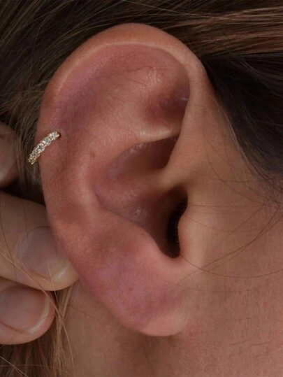 SereneSpark 1Pc Minimalist S925 Sterling Silver Nose Ring Piercing Unisex Daily 18k Gold Plated Fine Jewelry Gift