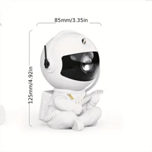 1個星系星空投影機led夜燈,太空人燈,旋轉天花板燈裝飾品,星空星星usb Led臥室夜燈,生日裝飾遙控器 - 白色 - 查看 4